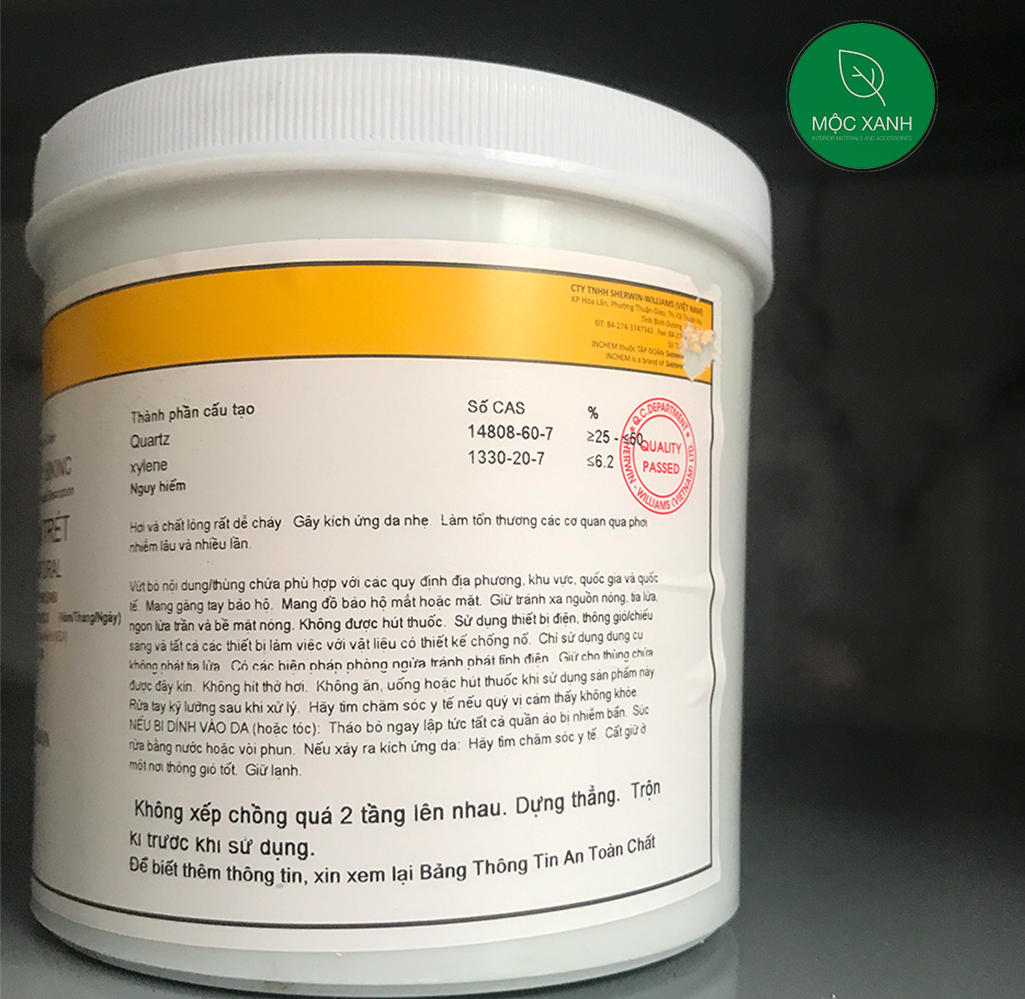 Bột trám trét, bột trét gỗ Sơn Inchem (Hộp 1,5kg)
