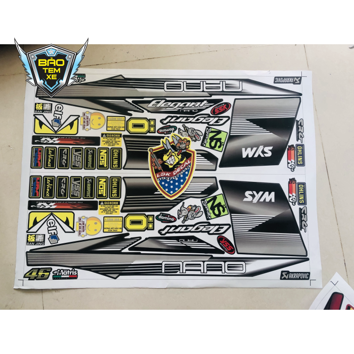 [ FREE SHIP ] TEM RỜI XE ELEGANT 50 SPARK NANO 2016