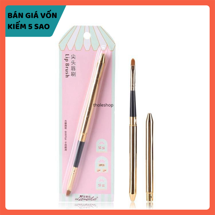 Cây cọ vẽ môi - Cọ vẽ son mỗi kim loại - Cọ vẽ viền môi trang điểm