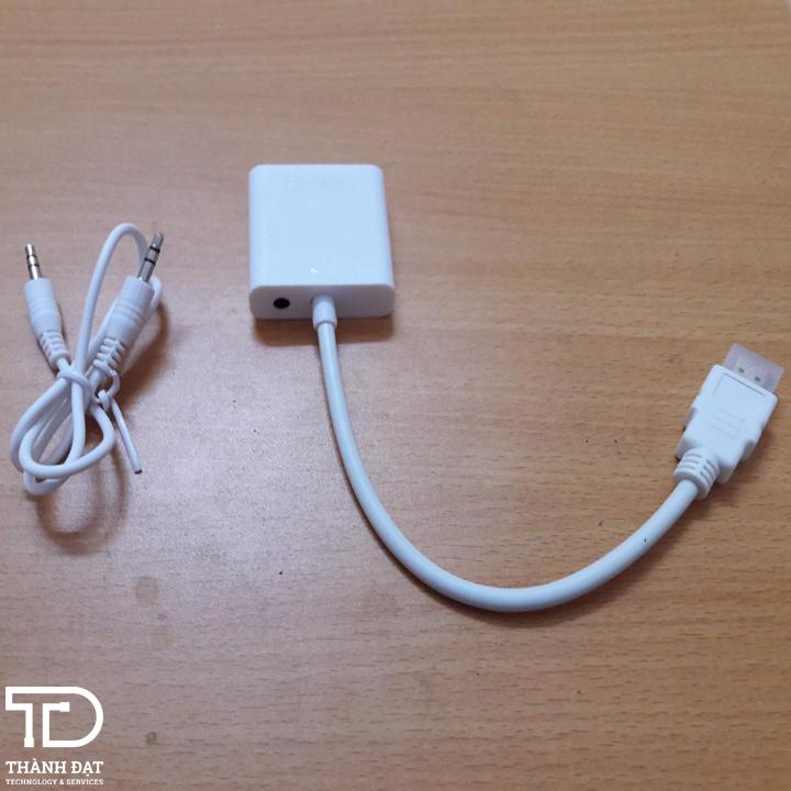 Cáp chuyển đổi HDMI sang VGA có audio (hdmi to vga audio)