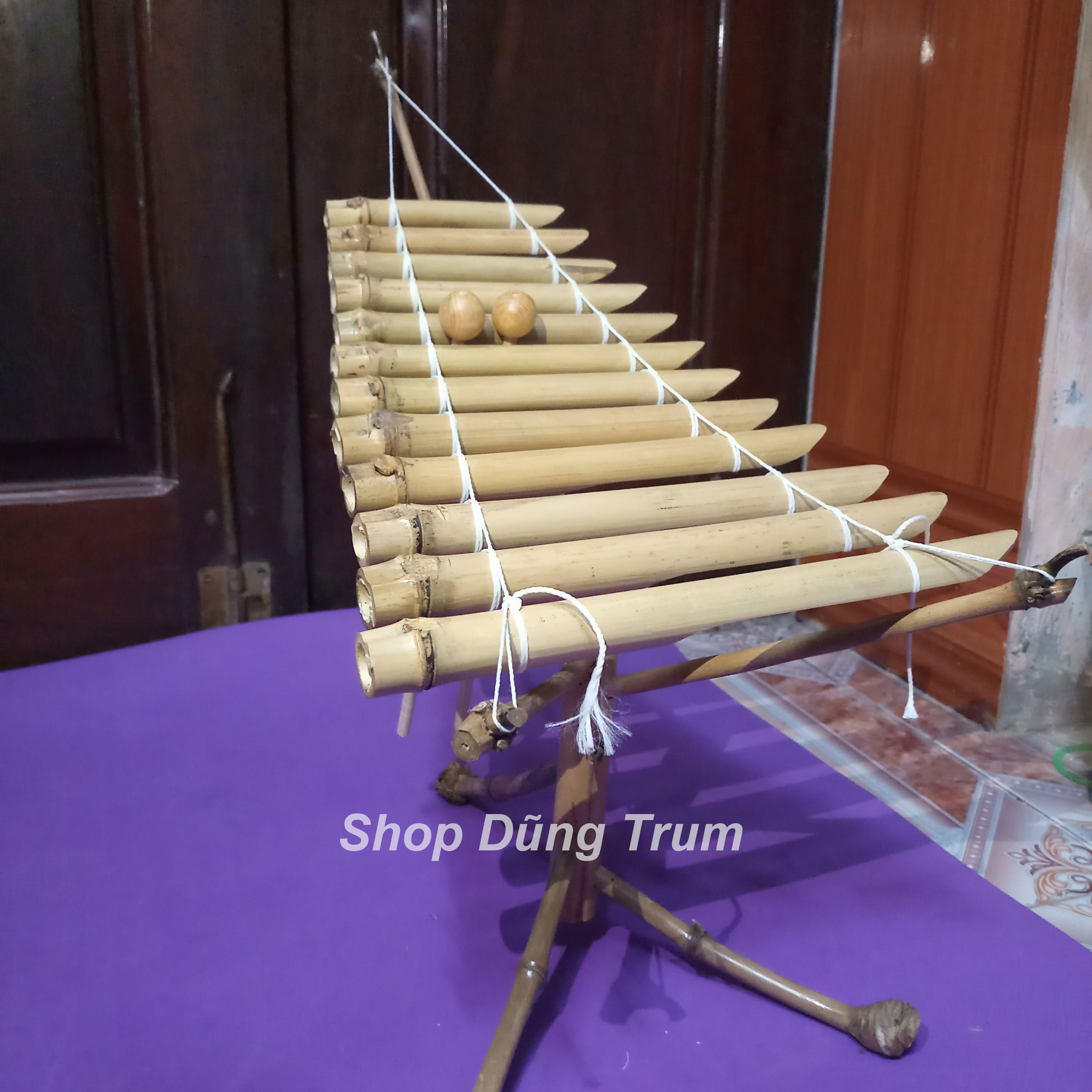 Đàn T’rưng mini biểu diễn, đàn Tơ rưng cho bé siêu đẹp