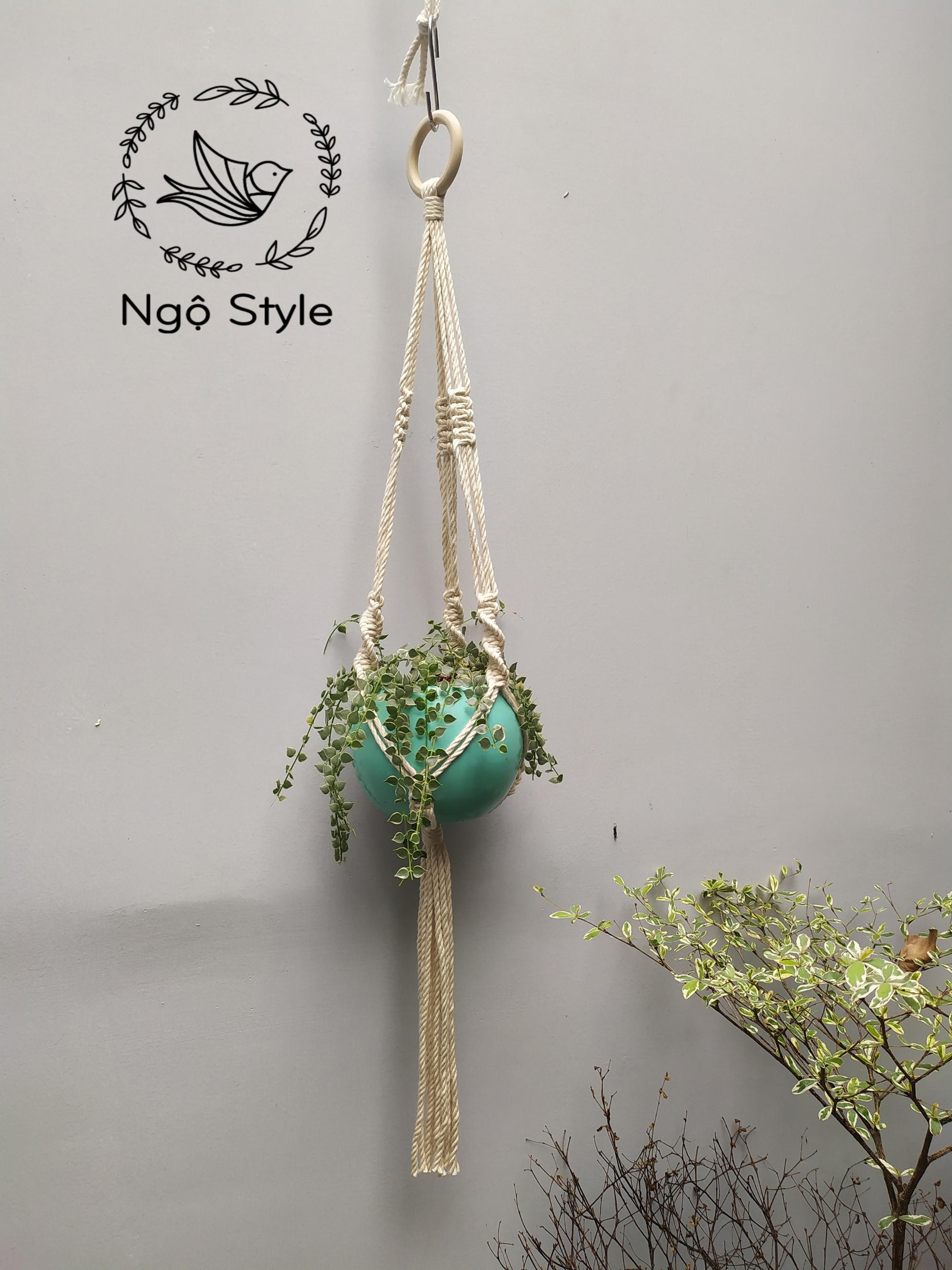 [HCM]Giỏ treo cây dây treo cây Macrame