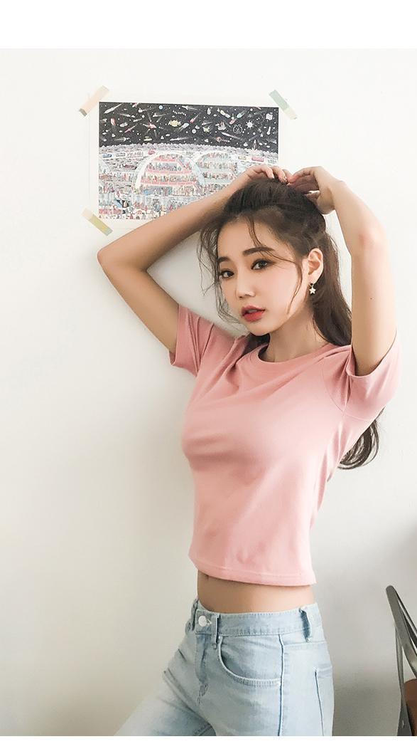 [HCM]Áo thun trơn nữ croptop form rộng