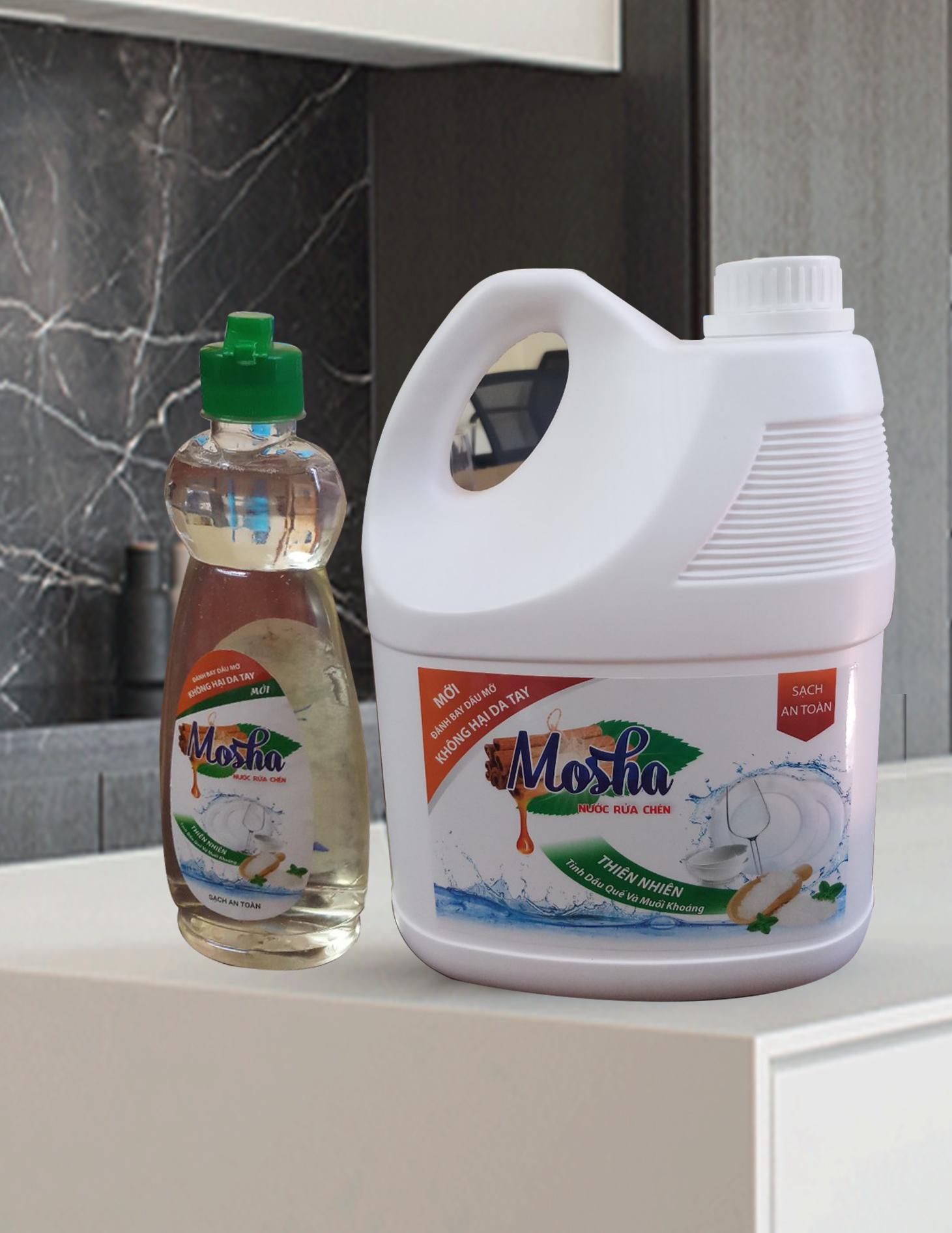 Nước rửa chén Tinh dầu Quế tự nhiên 100% Mosha