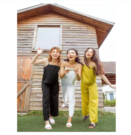 Quần Đũi Nữ Phối Nút Ống Rộng thời Trang
