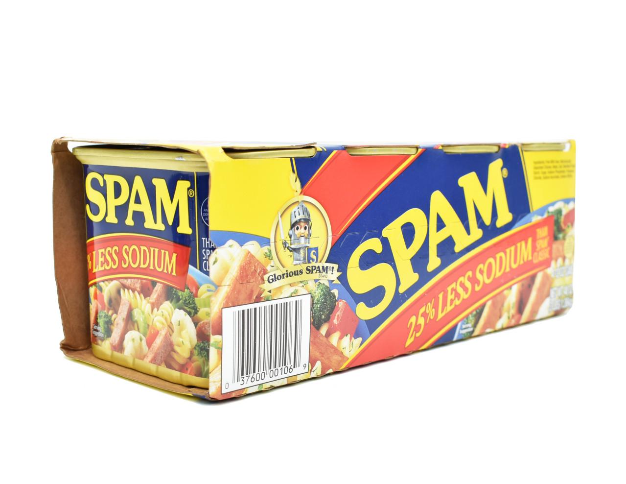THỊT HỘP GLORIOUS SPAM 25 LESS SODIUM MỸ 340G (Date 2026)