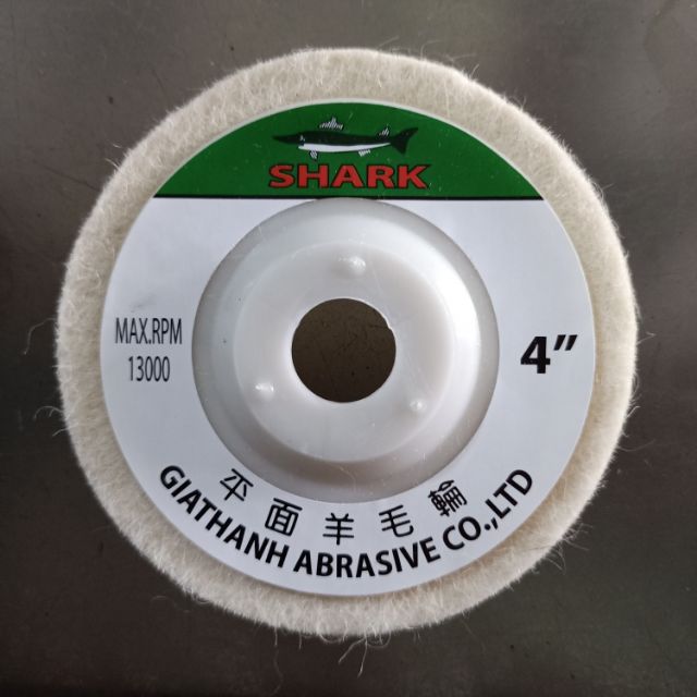 Nỉ trắng đánh bóng cá mập 1 tấc