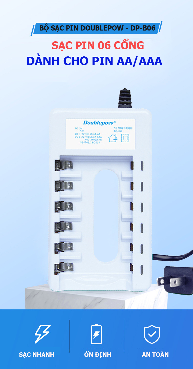 Doublepow W Dp-B06 Aa/Aaa Battery Charger