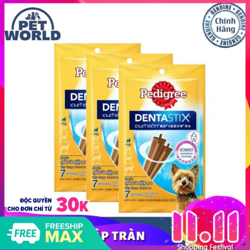 Combo 03 Bánh Xương Chăm Sóc Răng Dành Cho Chó Kiểng Pedigree Dentastix 60g