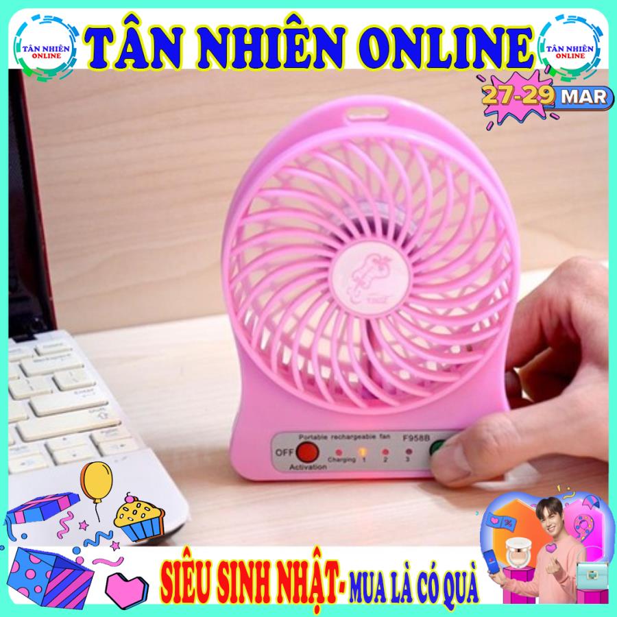 Quạt mini 3 tốc độ giá rẻ có đèn pin siêu tiện lợi