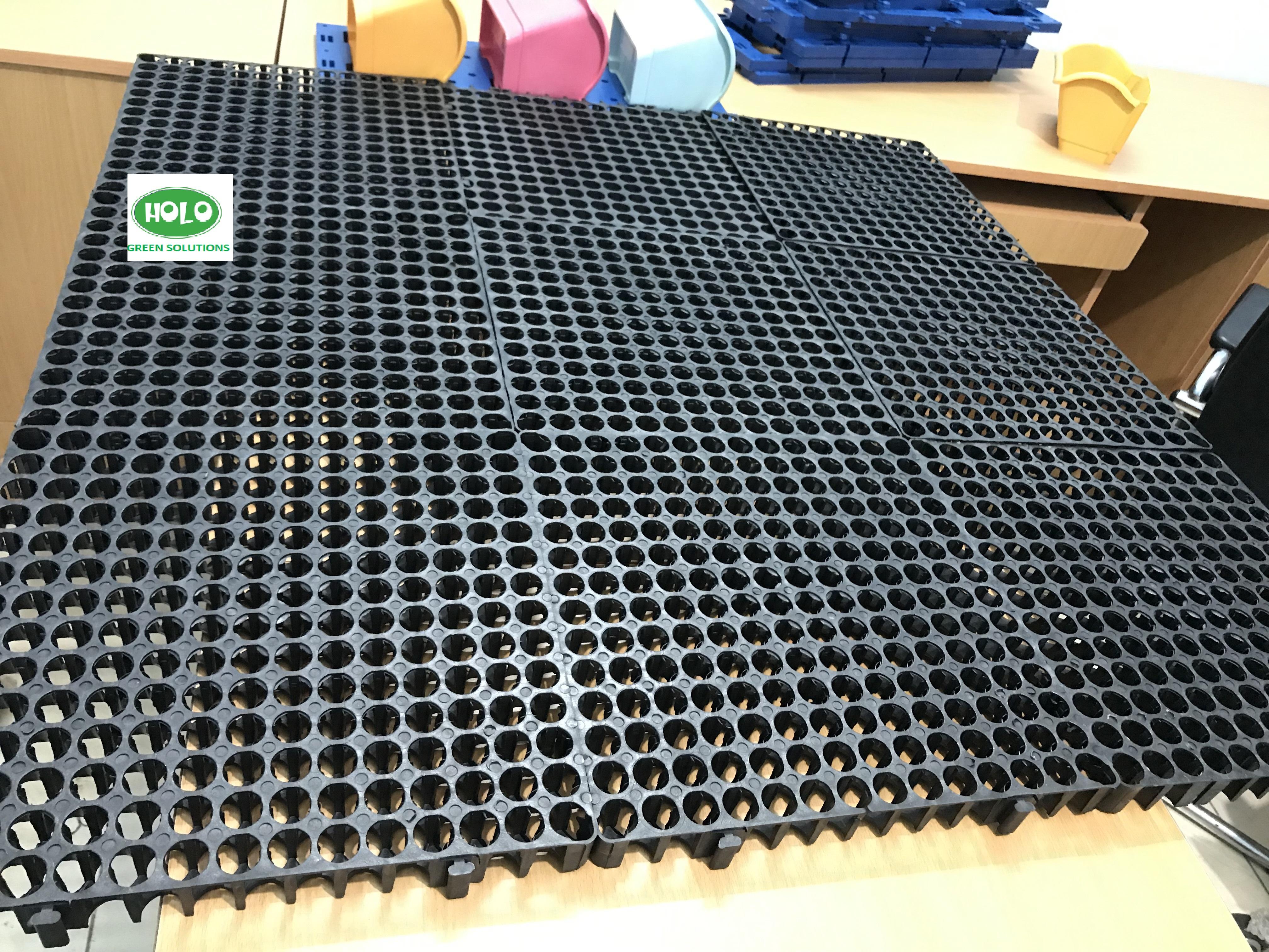 [HCM]1m2 Vỉ thoát nước sân vườn vườn trên mái HOLO (9 tấm 333x333x30mm)