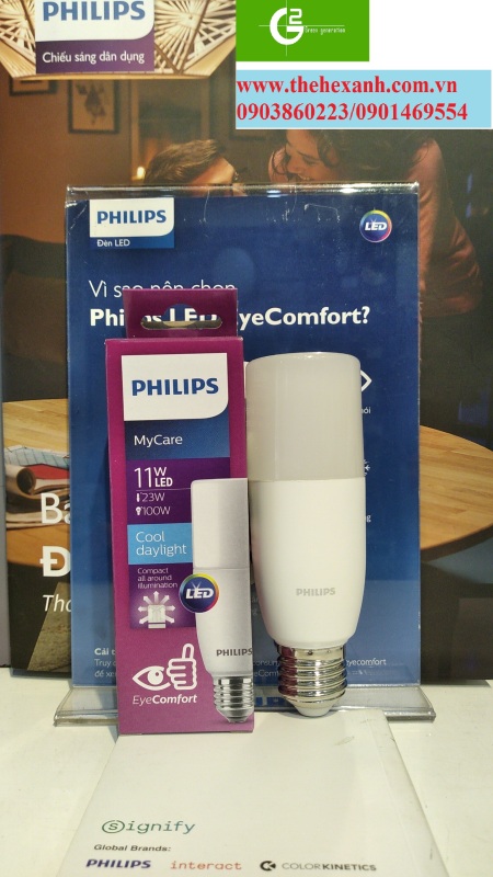 Bóng đèn Stick Philips 11W E27 65K/30K 1PF/12 APR (Trắng/Vàng)