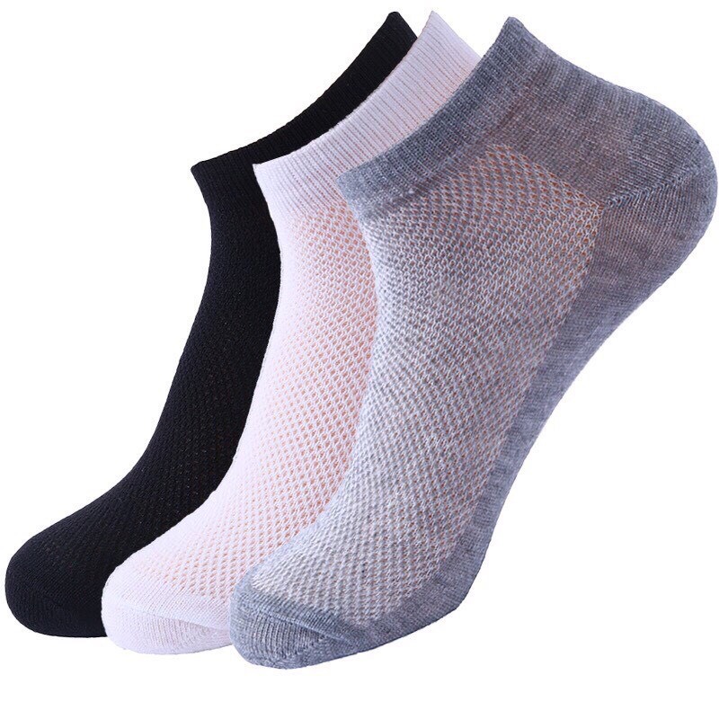 Combo gồm 03 đôi tất cổ ngắn cao cấp thông hơi thoáng khí không hôi chân