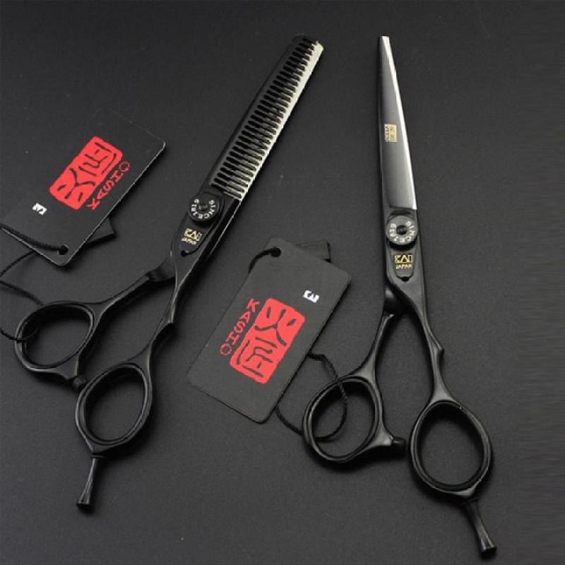 Bộ kéo cắt tóc Nhật Bản cao cấp Kasho VQA1 Black - 6.0 inch giá rẻ