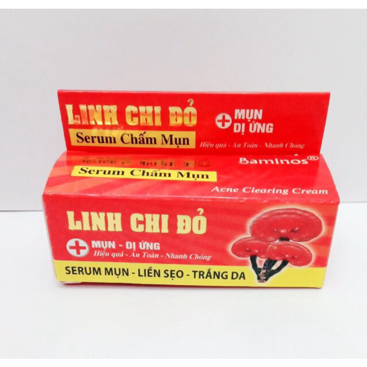 [HCM]Serum Mụn Trắng Da Liền Sẹo Linh Chi Đỏ