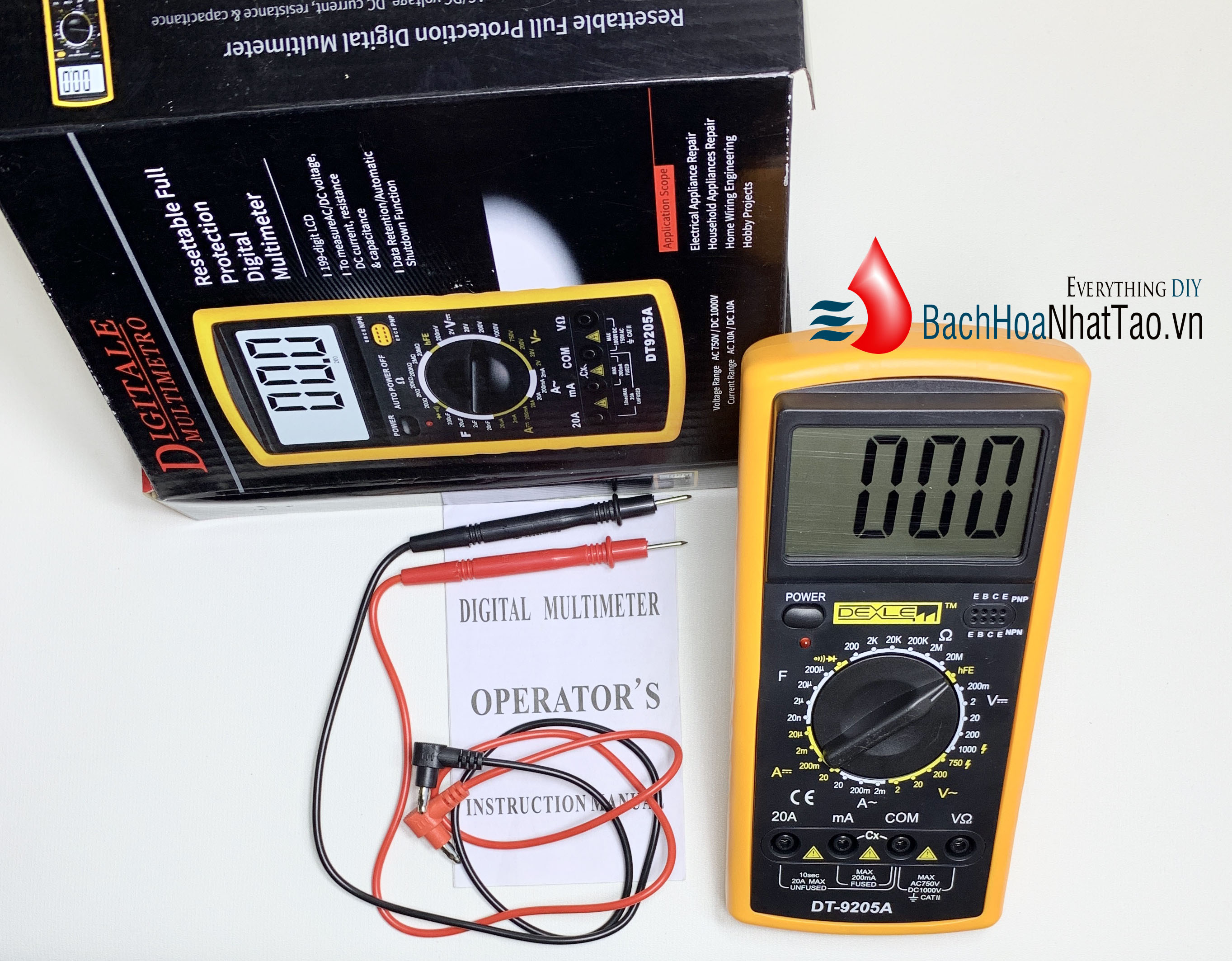 Đồng hồ đo vạn năng Digital 9205A VOM  Màn Hình Lớn