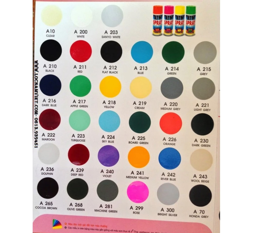 Sơn Xịt ATM Spray A10 ( Sơn bóng )