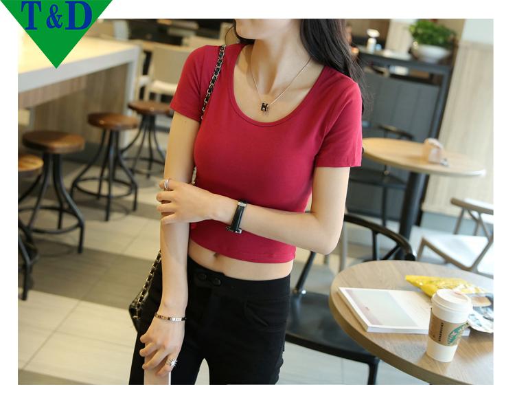 [HCM]ÁO CROPTOP TAY NGẮN CỔ TRÒN