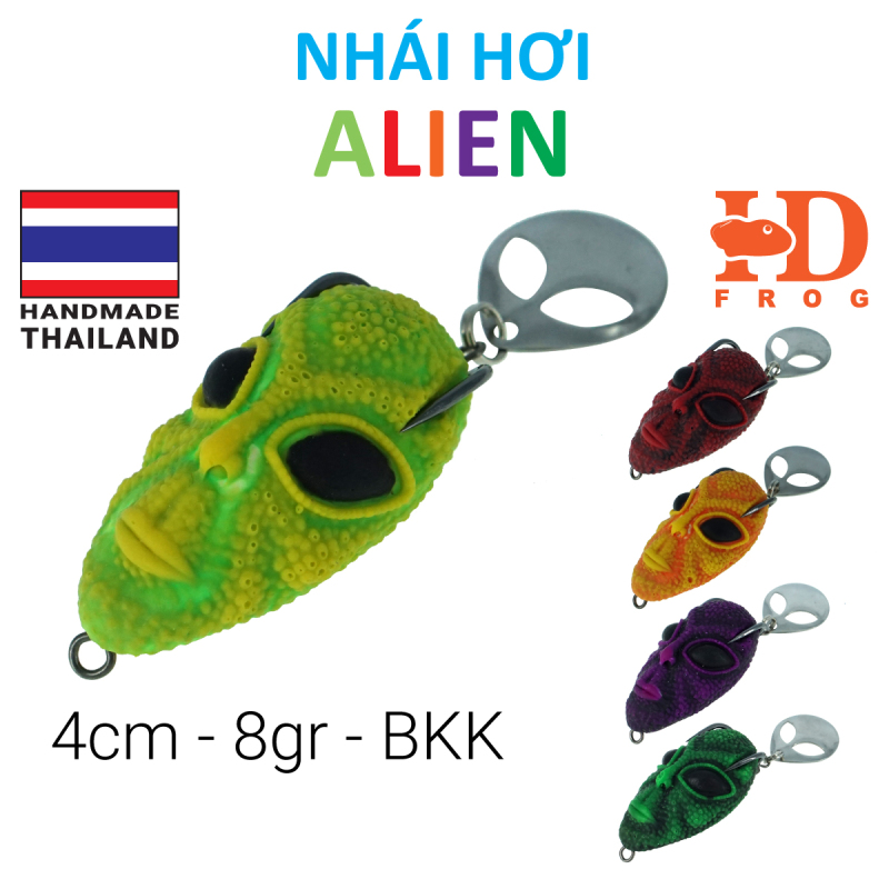 Mồi câu cá lóc nhái hơi Thái Lan 4cm 8.5gr Alien