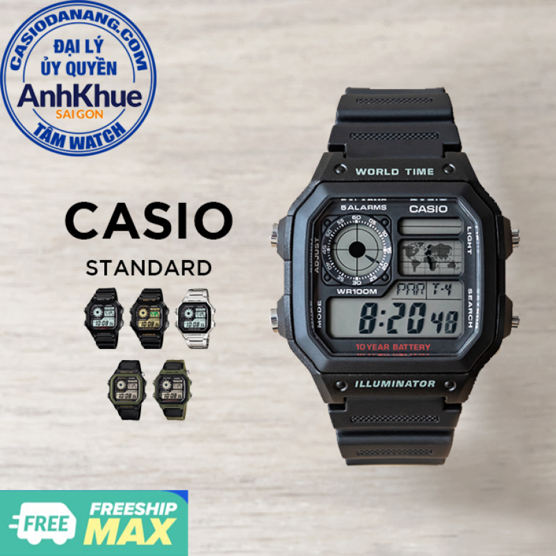 Đồng hồ nam Casio Standard chính hãng Anh Khuê AE-1200 Series