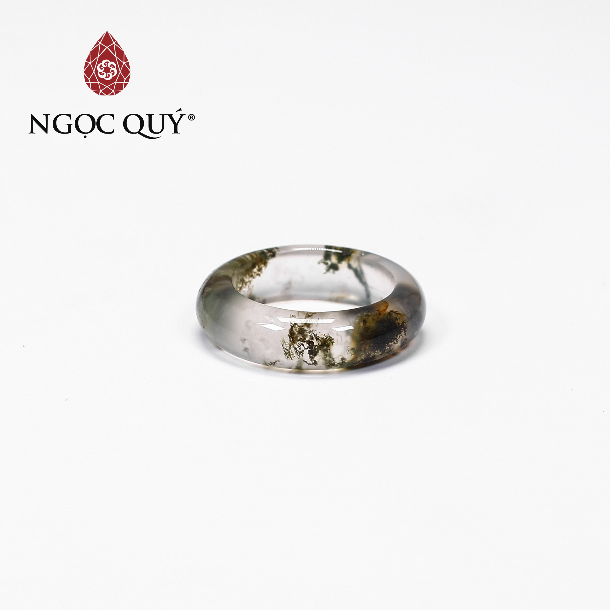 Nhẫn nữ đá băng ngọc thủy tảo - Ngọc Quý Gemstones
