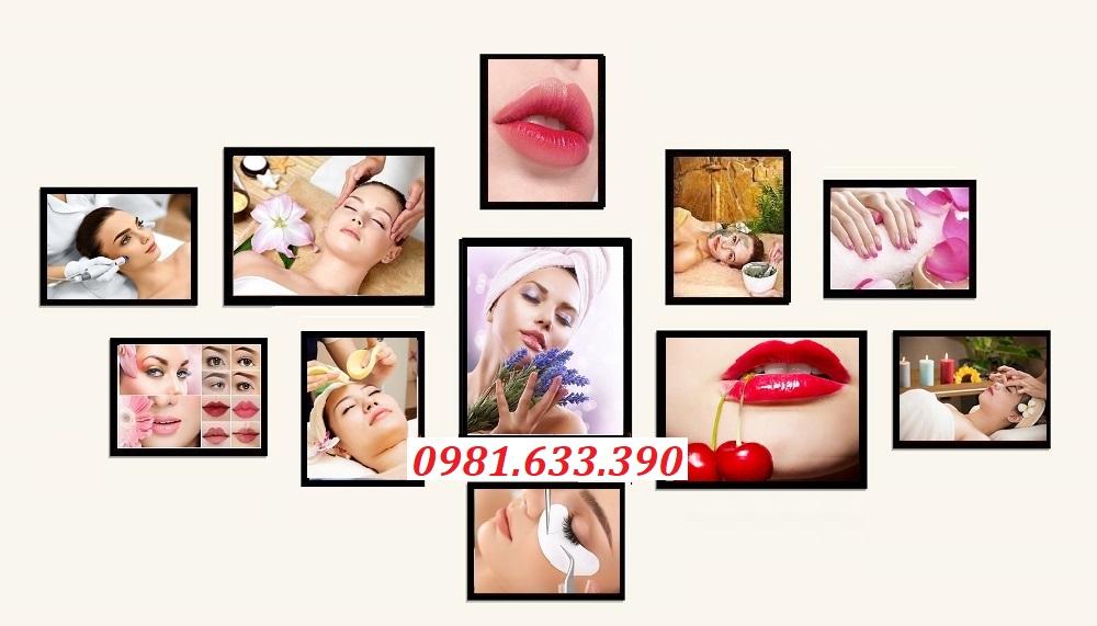 BỘ 11 TRANH PHUN XĂM, SPA, NAIL, MI..