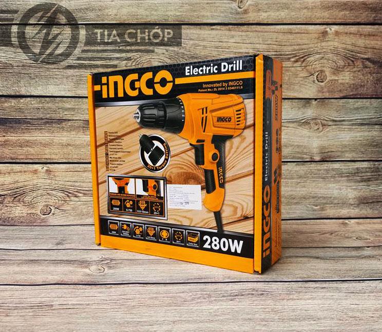 [HCM]10mm Máy khoan cầm tay 280W INGCO ED2808
