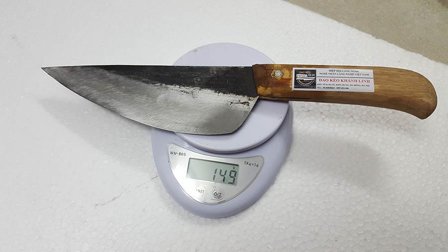 Dao nhà bếp Khánh Linh - Đa Sỹ: Dao bầu cán trắng (dao lọc thịt, cạo lông) NHÍP 100% - DN04