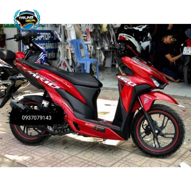Tem rời xe vario 150 dán xe đỏ indo