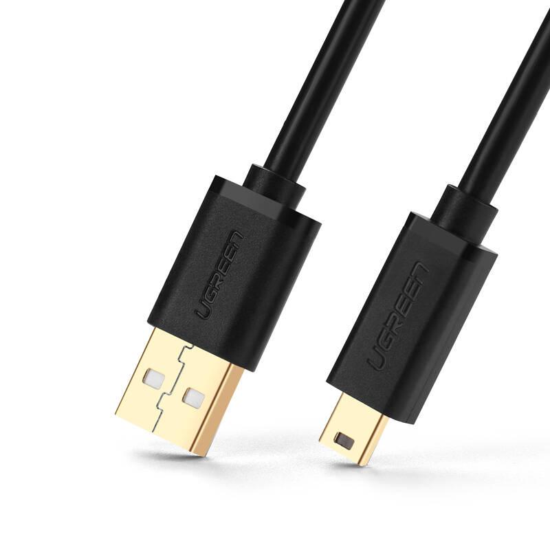 Cáp sạc USB 2.0 sang mini USB mạ vàng UGREEN US132 (đen)