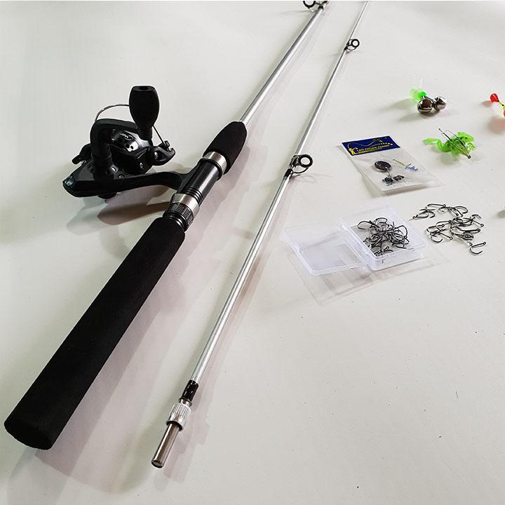 Bộ Cần Câu Máy 2 Khúc 1m8 - Tặng bộ phụ kiện câu trị giá 50k - trọn bộ cần câu máy giá rẻ, bộ cần câu máy, trọn bộ cần câu máy giá rẻ, bộ cần câu cá - Duli