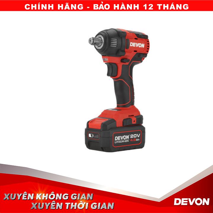 Máy siết ốc động lực DEVON 5733-Li-20S2 PLUS 20V (Túi xách+2 pin 5.2Ah)