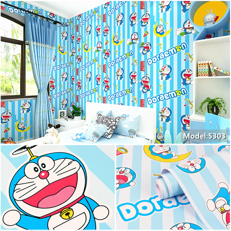 CUỘN 10M X 0.45M DECAL GIẤY DÁN TƯỜNG ĐÔ RÊ MON SỌC XANH KEO SẴN BÓC DÁN AA070