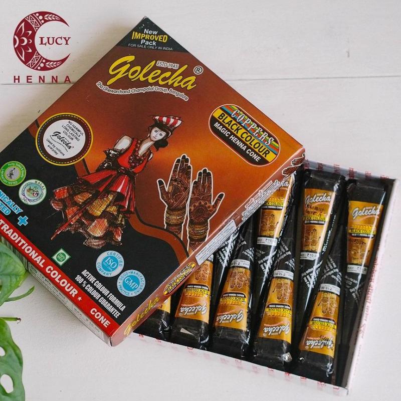 MỰC VẼ NHUỘM DA GOLECHA MÀU ĐEN HỘP 12 TUÝP (VỎ ĐEN) cao cấp