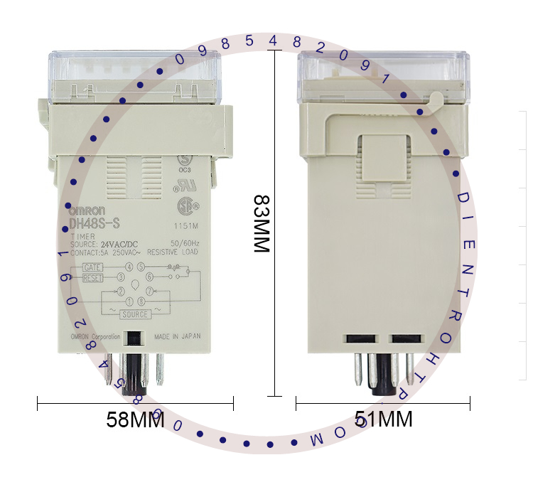 Timer Omron DH48SS , rơ le thời gian hẹn giờ tự động - CÓ ĐẾ