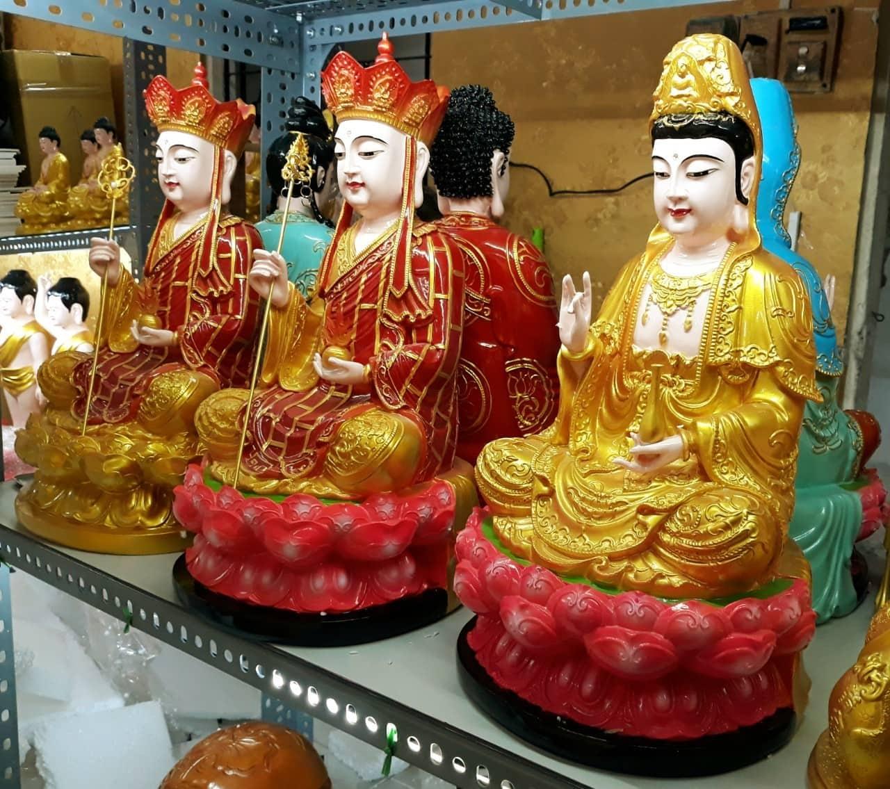 Địa Tạng Ngồi 50cm sen hồng