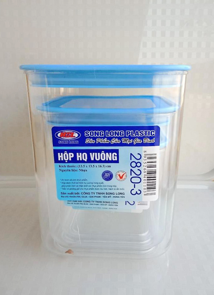 Bộ 3 Hộp Thực Phẩm Hàn Quốc Song Long 2820