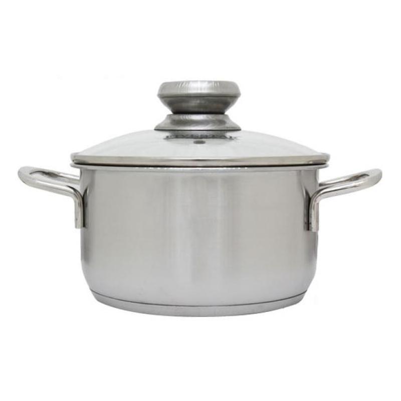 Nồi Inox 3 đáy nắp kính cao cấp Fivestar 16cm