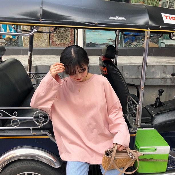 [HCM]ÁO THUN NỮ TAY DÀI UNISEX OVERHAND