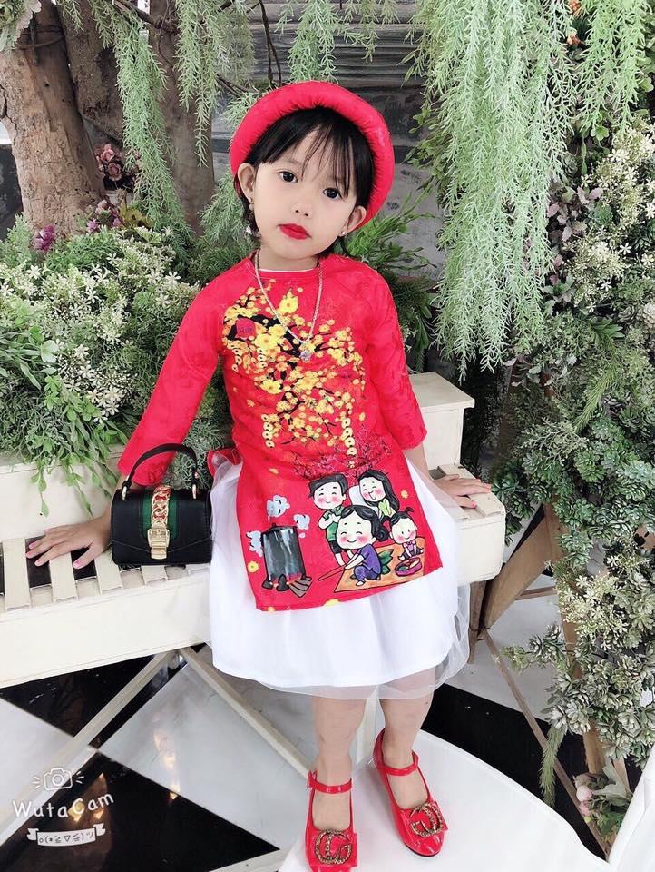 [HCM]Set bộ bé gái - Áo dài Tết bé gái