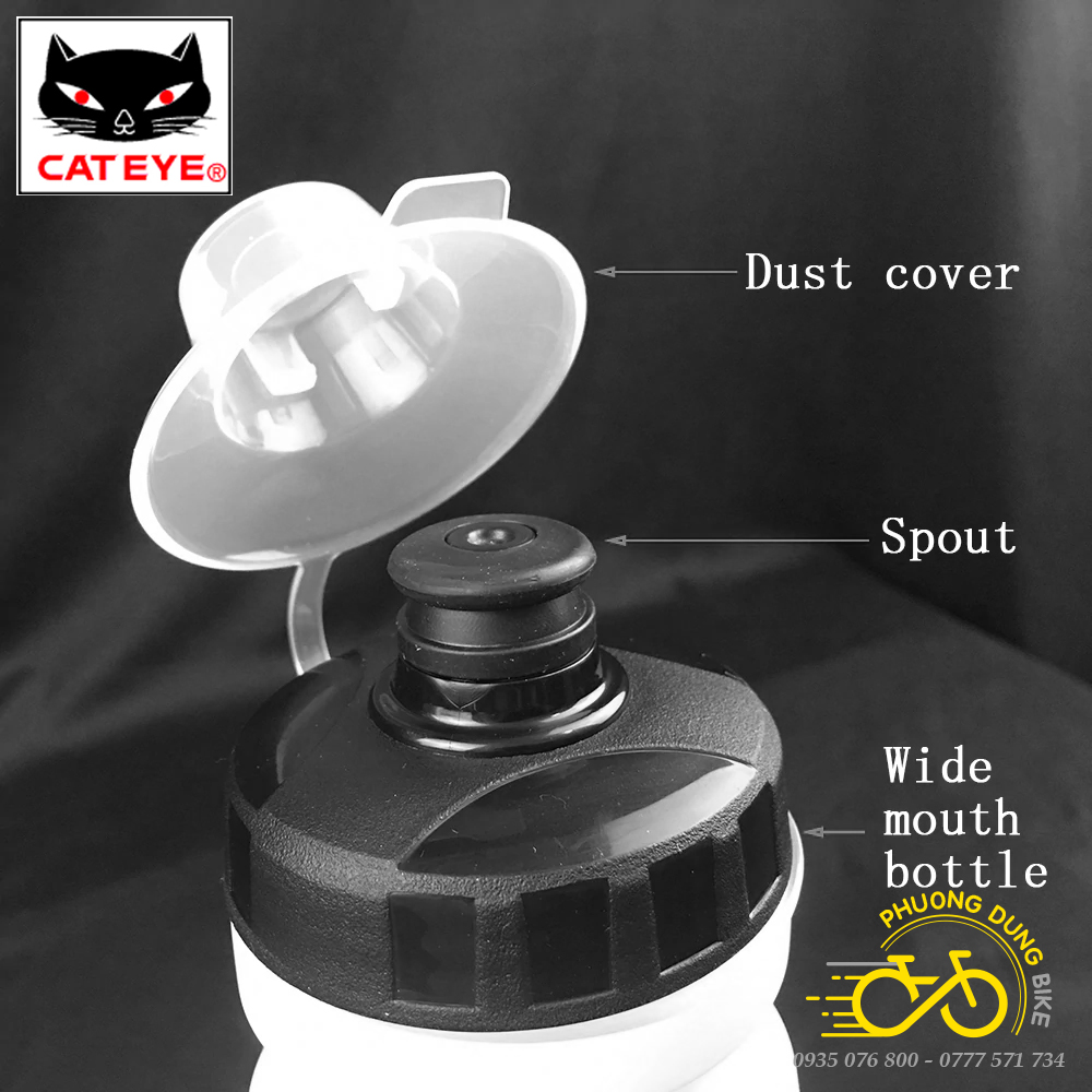 Bình Nước Xe Đạp CATEYE PP5 600ml – Nhựa An Toàn, Nhẹ, Dễ Bóp, Dùng Cho MTB/Road