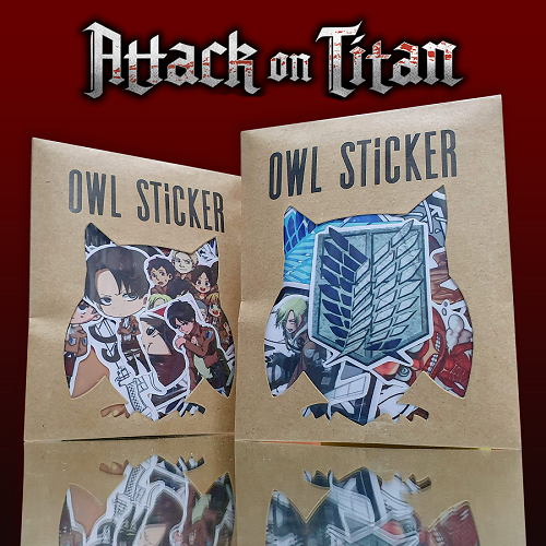 [HCM]Bộ 10 - 100 hình dán Attack on Titan sticker chống nước cao cấp không bay màu