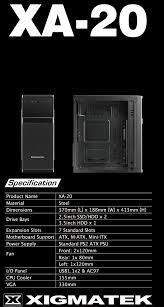 Vỏ case máy tính XIGMATEK XA-20/XA-22 (ATX)
