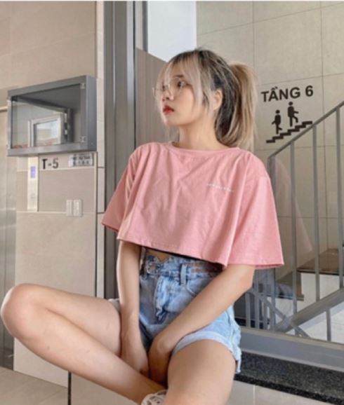 [HCM]ÁO THUN NỮ??SET ÁO CROPTOP 1974 HÀN QUỐC