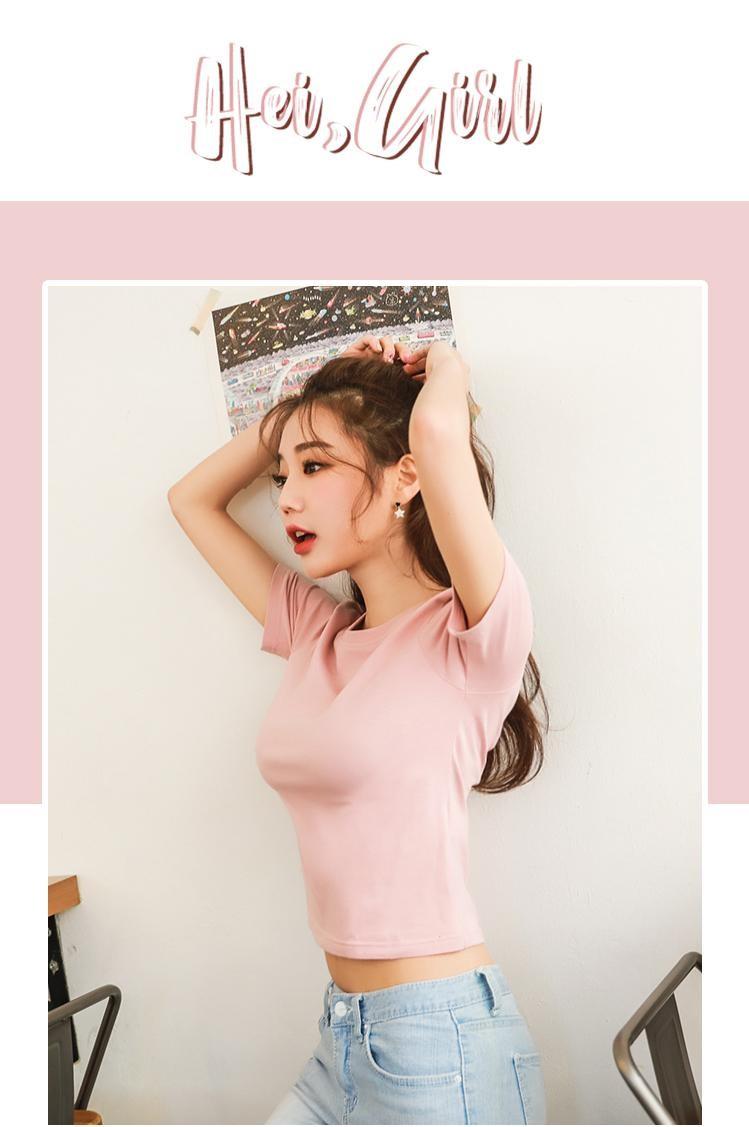 [HCM]Áo thun trơn nữ croptop form rộng
