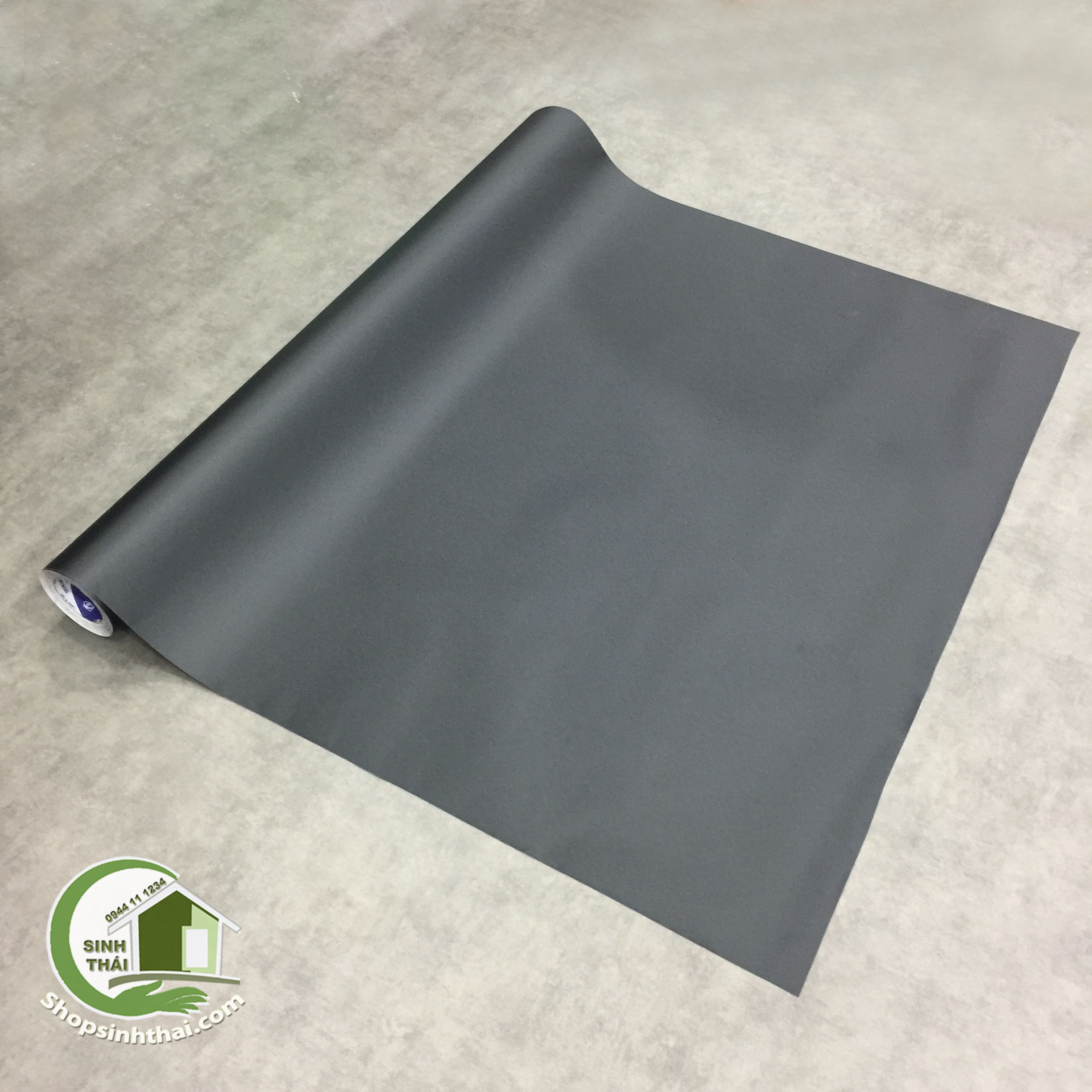 Giấy Dán Tường Màu Đen Nhám - [ 50cm x Khổ 120cm ] Có Sẵn Keo - bán theo mét, đặt 1 lần được nửa mét, cắt liền 1 tấm dài theo số lần đặt chứ không cắt rời từng tấm