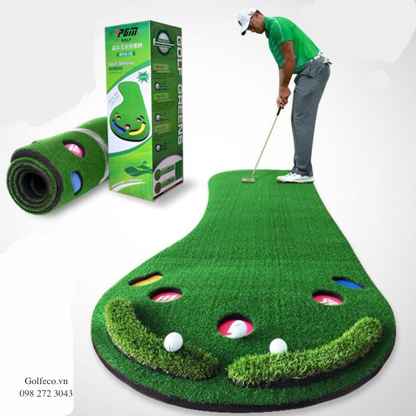 Thảm putting golf BIGFOOT CÓ CỎ CHẮN BÓNG - THẢM PUT GOLF HÌNH BÀN CHÂN- TẶNG KÈM 3 BÓNG