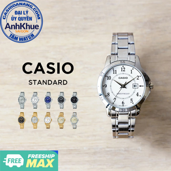 Đồng hồ nữ dây kim loại Casio Standard chính hãng Anh Khuê LTP-V004 Series (30mm)
