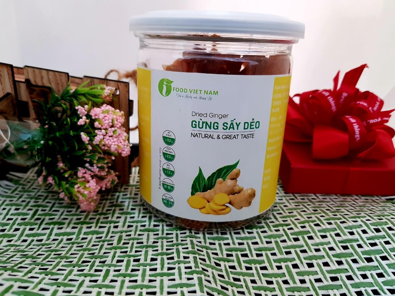 Gừng Sấy Dẻo Ifood - Hũ 200gr