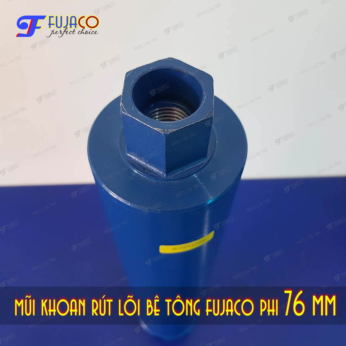 Mũi khoan rút lõi bê tông phi 76 mm - FUJACO